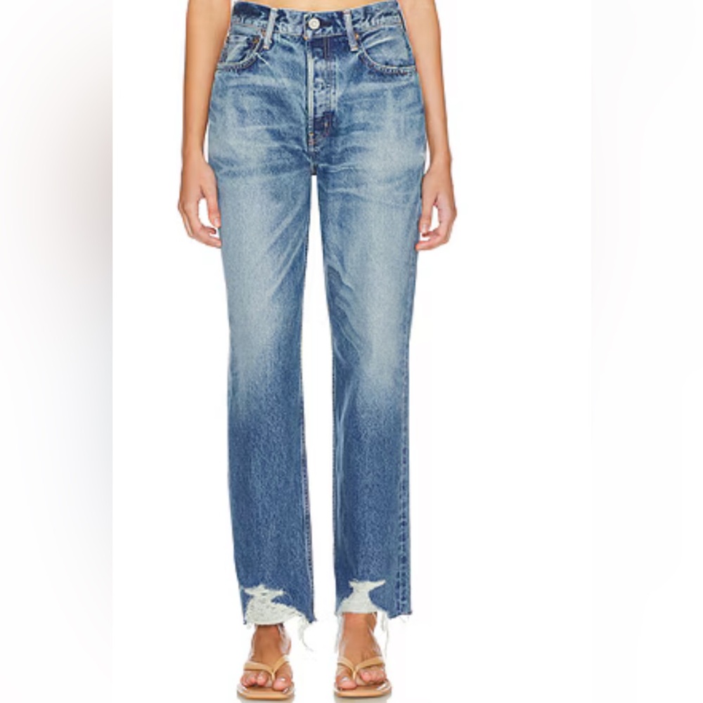 Moussy Vintage Aripeka mid-rise wide straight-leg jeans size 28 (tag 26)